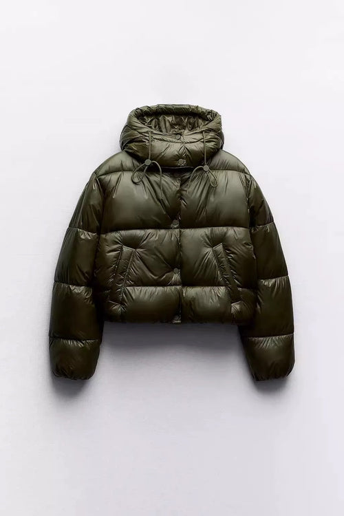 Women Olive Puffer
