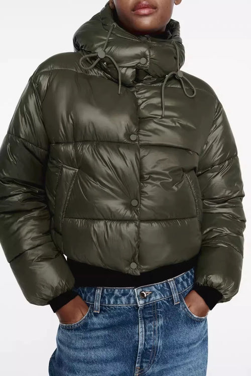 Women Olive Puffer