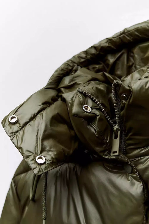 Women Olive Puffer